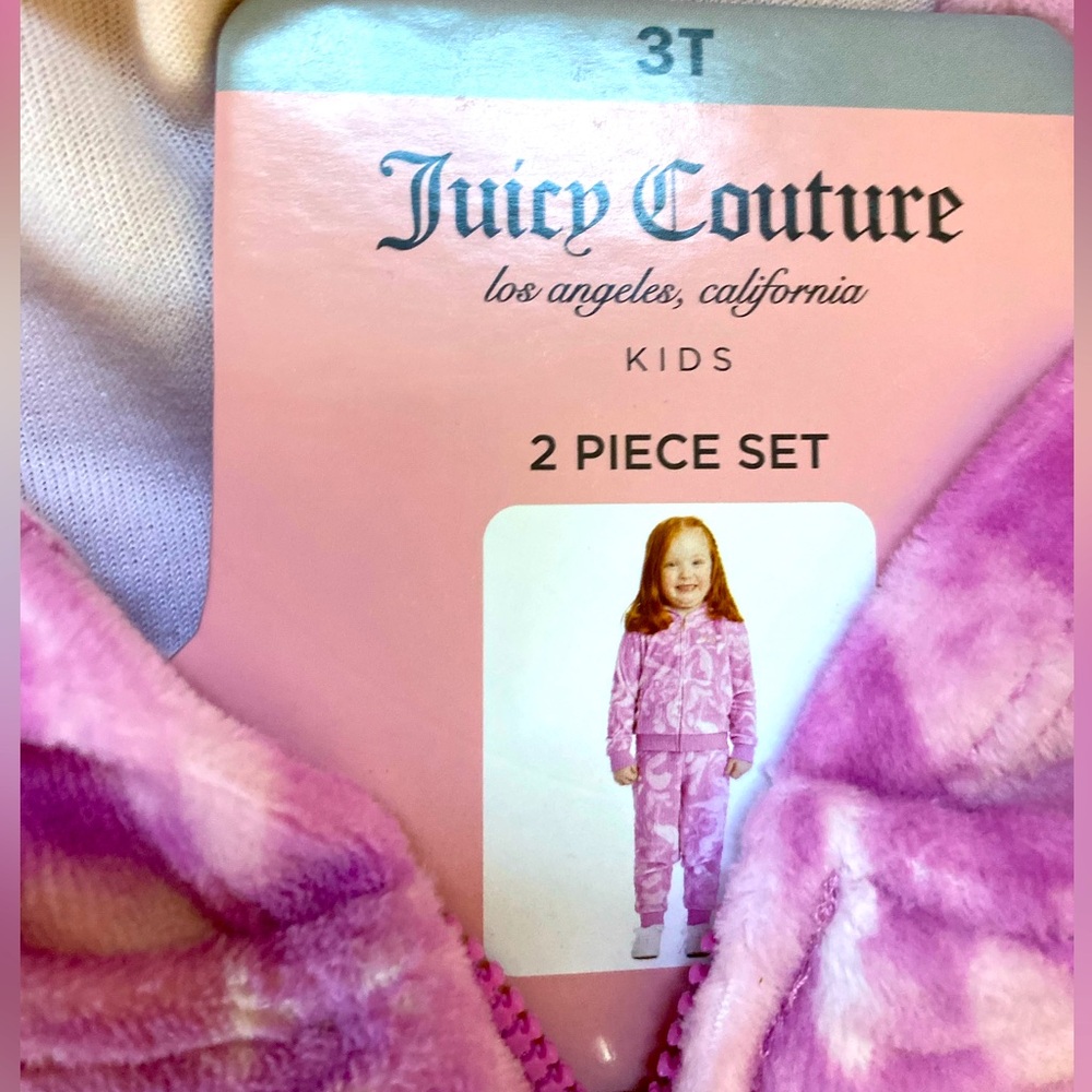 NWT Juicy Couture track suite sz toddler 3